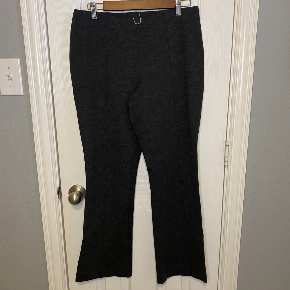 J. Jill Ponte Pants Women's Medium Knit Bootcut Pull On‎ Gray Career Workwear